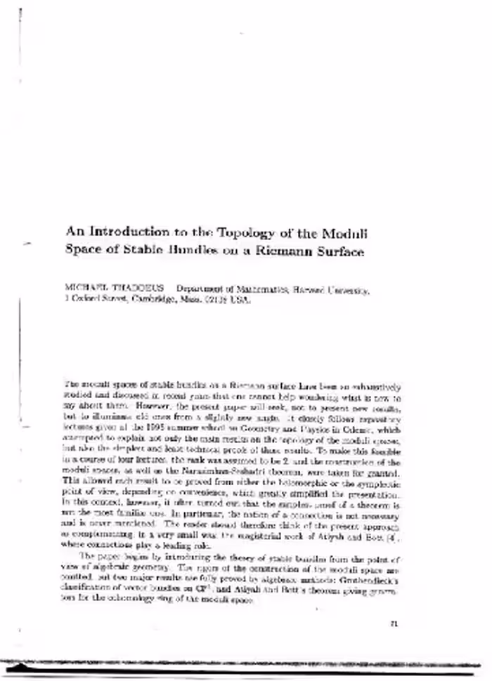 خرید و دانلود نسخه کامل کتاب Introduction to the topology of the moduli space of stable bundles on a Riemann surface