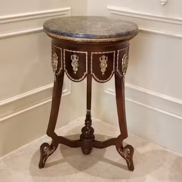 میز تلفن چوبی سلطنتی صفحه سنگ