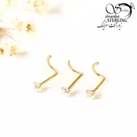 پیرسینگ مارپیچ طلایی استیل کد 9922