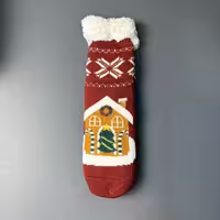 پاپوش ساقدار کف استپ دار طرح کریسمس