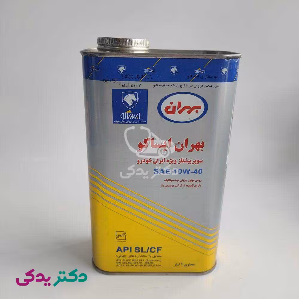 روغن موتور 10W40 بهران پیشتاز ا لیتری شرکتی ایساکو اصل 0770702406