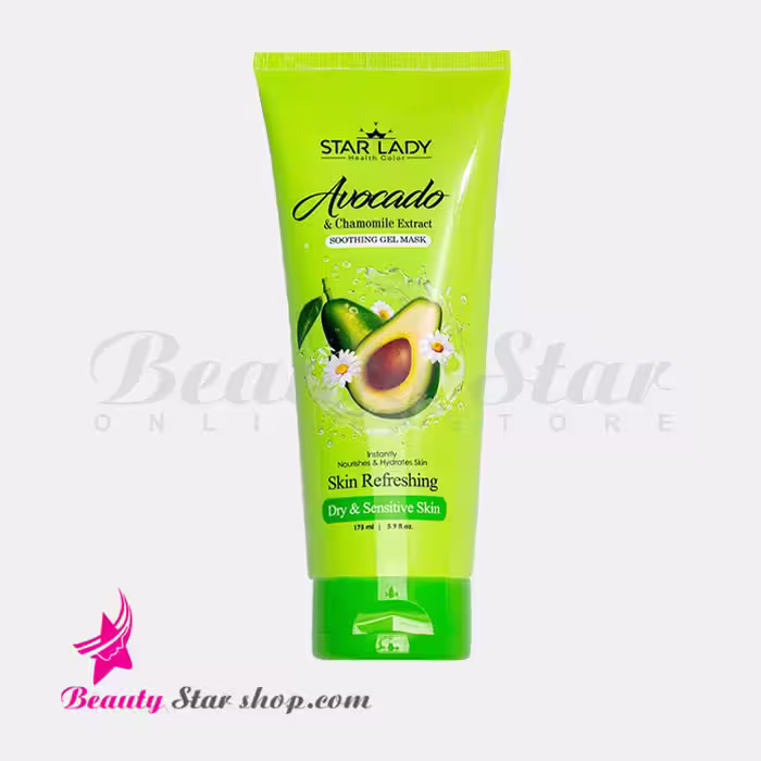 ژل ماسک صورت التیام بخش استارلیدی حاوی عصاره آووکادو و بابونه حجم 175 میلی لیتر