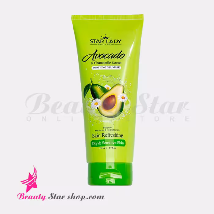 ژل ماسک صورت التیام بخش استارلیدی حاوی عصاره آووکادو و بابونه حجم 175 میلی لیتر