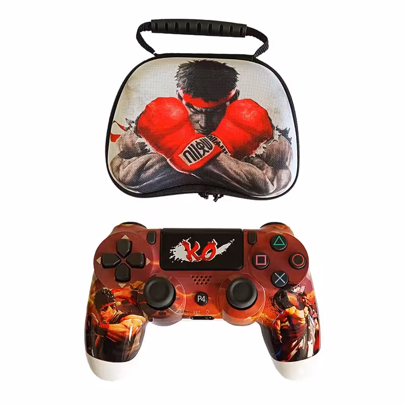 دسته بی سیم PS4 برند Play X طرح Street Fighter با کیف