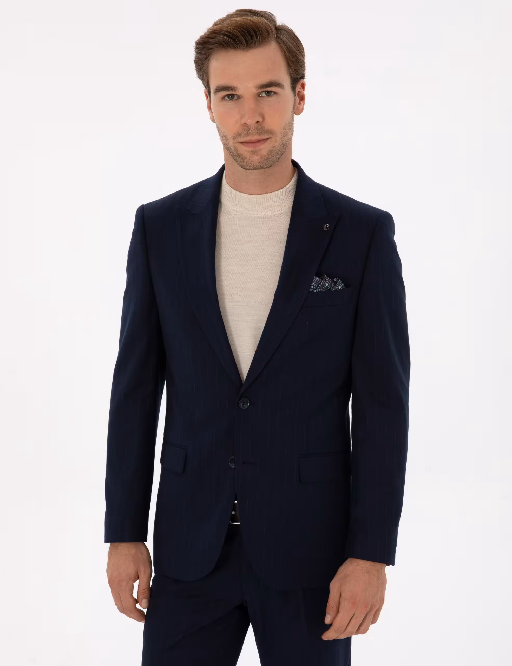 کت و شلوار مردانه سرمه ای کاشارل