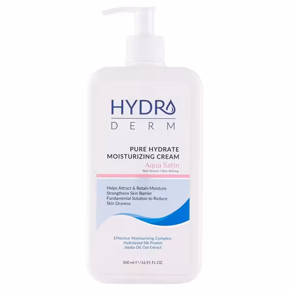 کرم هیدرودرم مرطوب کننده و نرم کننده مدل Aqua Satin حجم 500 میل |
