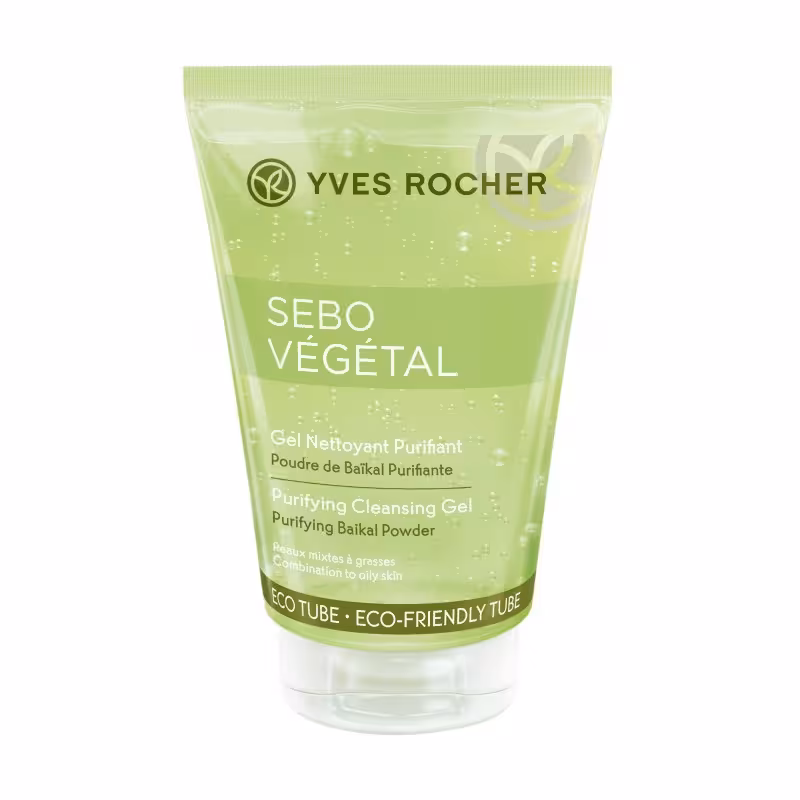 ژل شستشوی صورت ایوروشه مدل Sebo Vegetal مناسب پوست چرب و مختلط حجم 125 میل