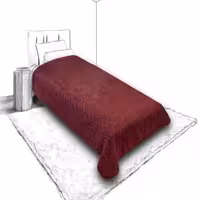پتو گلبافت یکنفره گل برجسته GOLBAFT   کیف سایز 160*220 سانتی متر