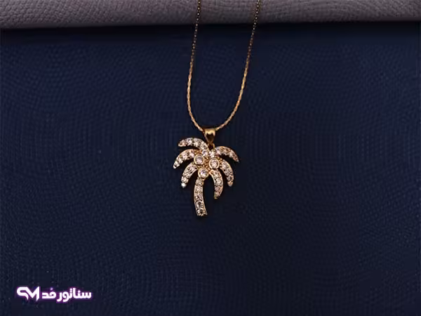 گردنبند نگین دار طلایی GZ2053