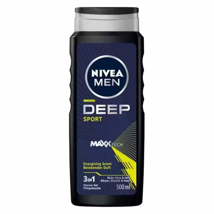 شامپو سر و بدن مردانه نیواِ NIVEA مدل DEEP SPORT حجم 500 میلی لیتر