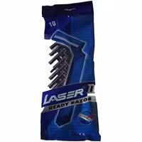 تیغ خودتراش انگلیسی 2 لبه مردانه لیزر Laser Care products بسته 10 عددی