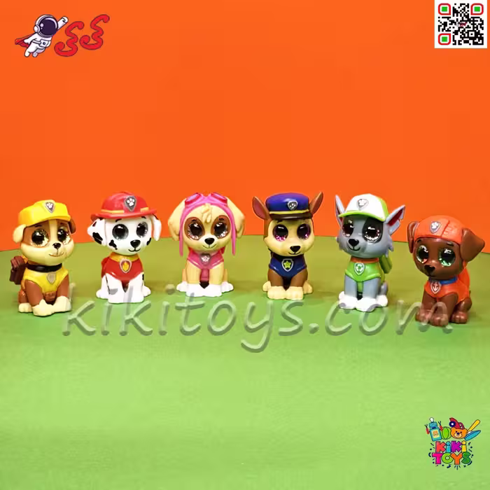 ست 6 عددی فیگور سگ‌های نگهبان Paw Patrol چشم براق