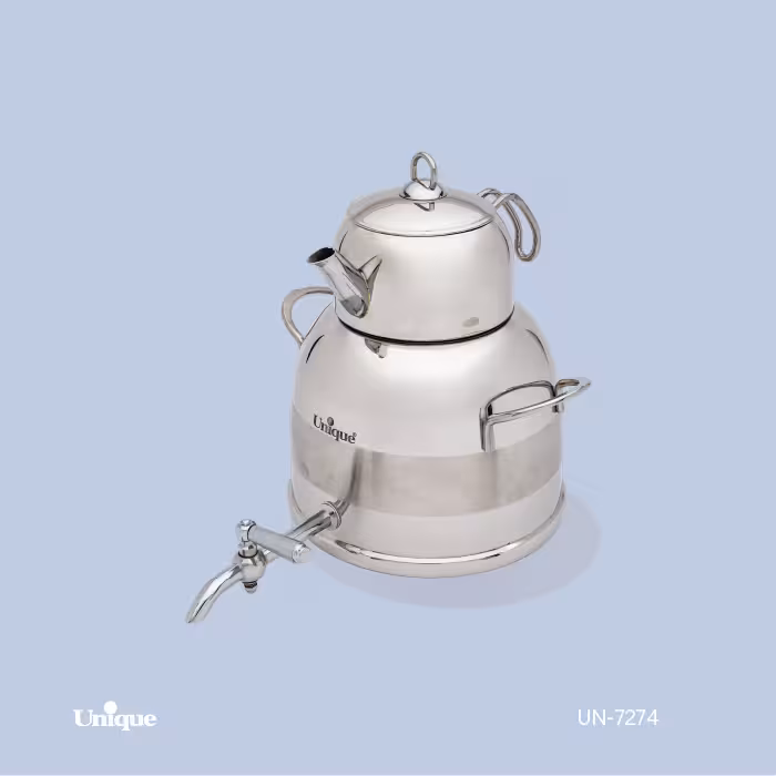 کتری و قوری شیردار 5/5 لیتر استیل یونیک مدل UN-7274