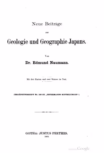 خرید و دانلود نسخه کامل کتاب Neue Beiträge zur Geologie und Geographie Japans