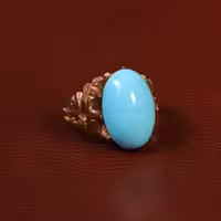 نگین فیروزه عجمی کد 29867 - جواهری مشاهیر