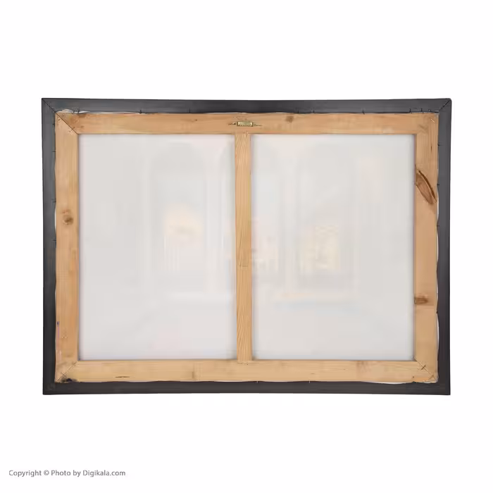 تابلو نقاشی رنگ روغن مدل خانه سنتی عامری های کاشان و فرش ایرانی 