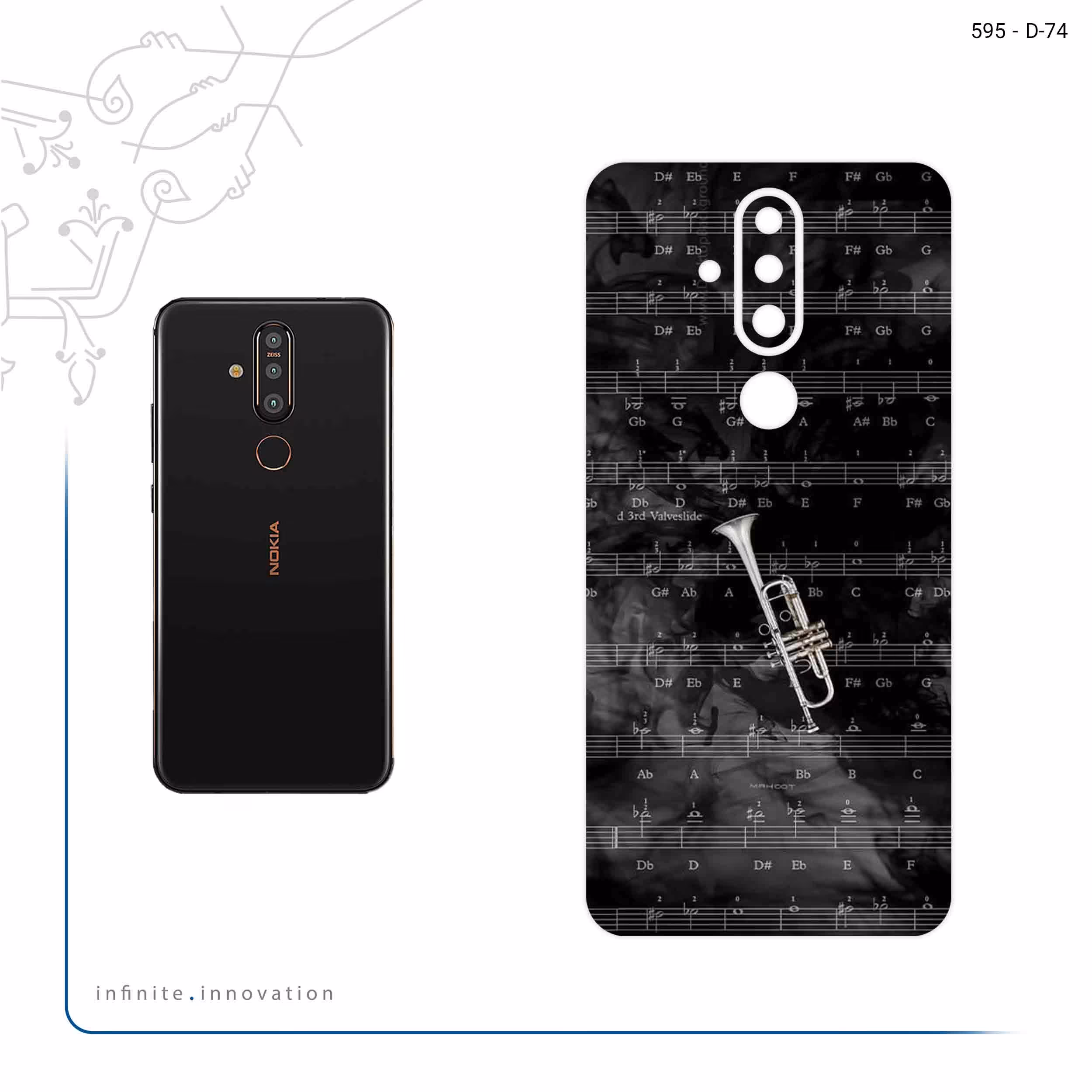 برچسب پوششی ماهوت مدل Trumpet مناسب برای گوشی موبایل نوکیا X71