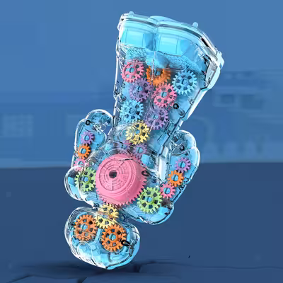 ربات طرح چرخ دنده ای مدل موزیکال Gear Robot