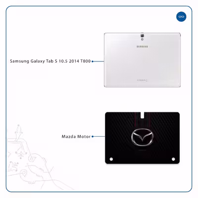 برچسب پوششی ماهوت مدل Mazda Motor مناسب برای تبلت سامسونگ Galaxy Tab S 10.5 2014 T800