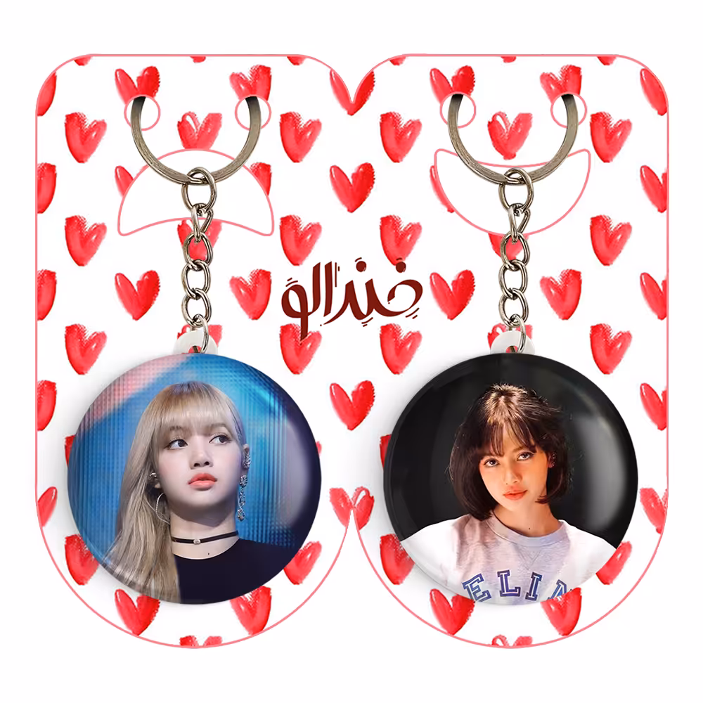 جاکلیدی خندالو مدل لیسا بلک پینک کد 1427914276 مجموعه 2 عددی