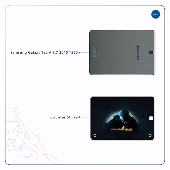 برچسب پوششی ماهوت مدل Counter-Strike مناسب برای تبلت سامسونگ Galaxy Tab A 9.7 2015 T550