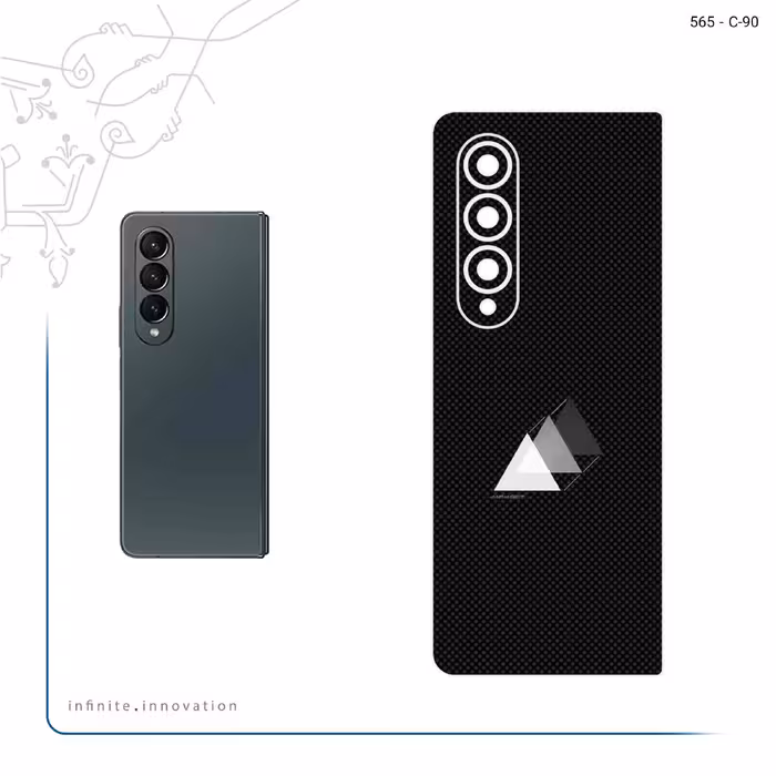 برچسب پوششی ماهوت مدل Minimal 3 Triangle Icon مناسب برای گوشی موبایل سامسونگ Galaxy Z Fold4