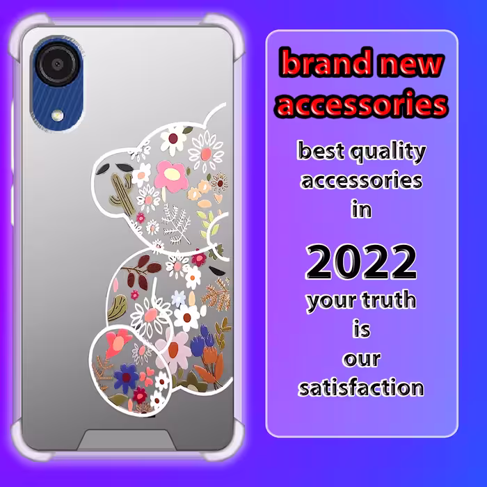 کاور لاین کینگ مدل آینه ایی نشکن طرح خرس مناسب برای گوشی موبایل سامسونگ Galaxy A03 Core