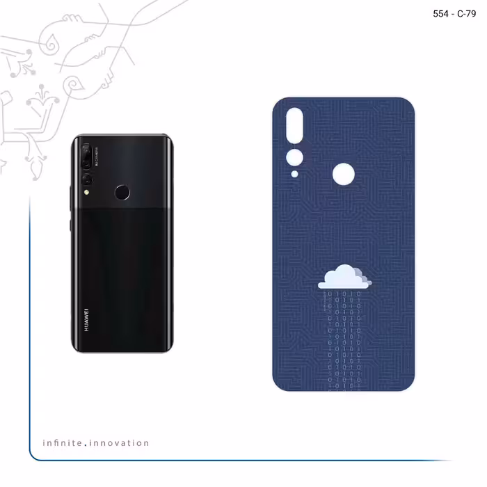 برچسب پوششی ماهوت مدل Minimal Data Cloud مناسب برای گوشی موبایل هوآوی Y9 Prime 2019