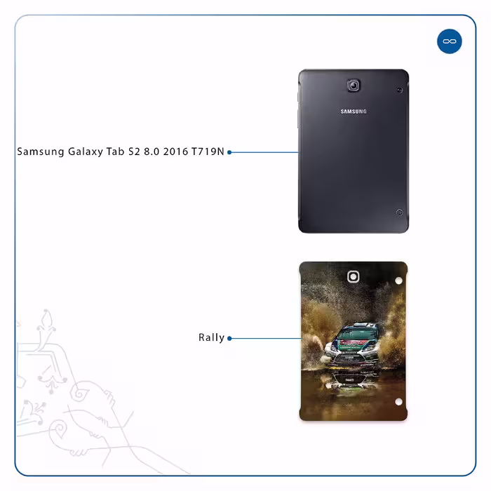 برچسب پوششی ماهوت مدل Rally مناسب برای تبلت سامسونگ Galaxy Tab S2 8.0 2016 T719N