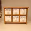 جای ادویه 6 پارچه مدل چوبی و سرامیکی کد Text06