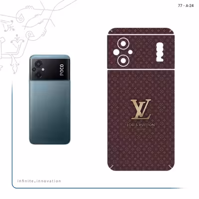 برچسب پوششی ماهوت مدل LOUIS_VUITTON_Logo مناسب برای گوشی موبایل شیائومی Poco M5