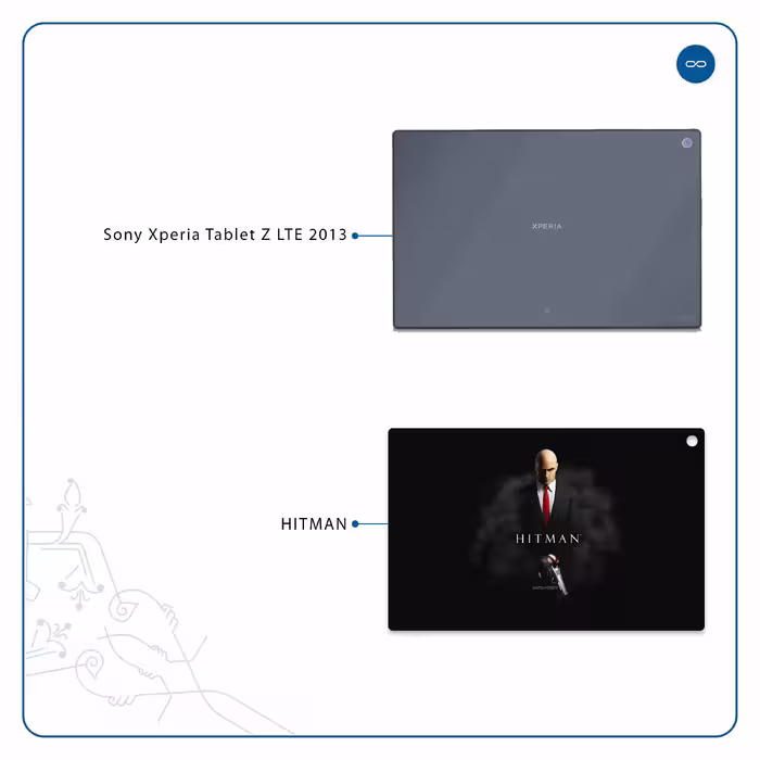 برچسب پوششی ماهوت مدل Hitman-Game مناسب برای تبلت سونی Xperia Tablet Z LTE 2013
