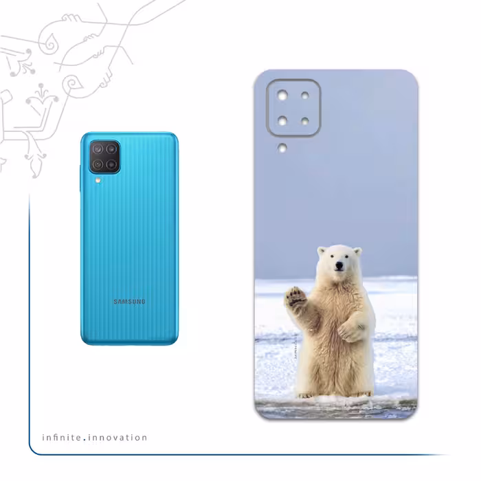 برچسب پوششی ماهوت مدل Polar-bear مناسب برای گوشی موبایل سامسونگ Galaxy F12