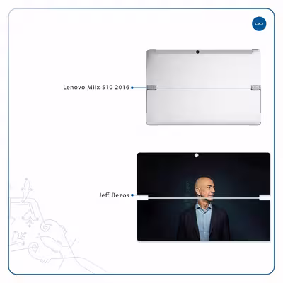 برچسب پوششی ماهوت مدل Jeff Bezos مناسب برای تبلت لنوو Miix 510 2016