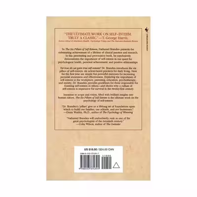 کتاب The Six Pillars Of Self Esteem اثر Nathaniel Branden انتشارات سپاهان