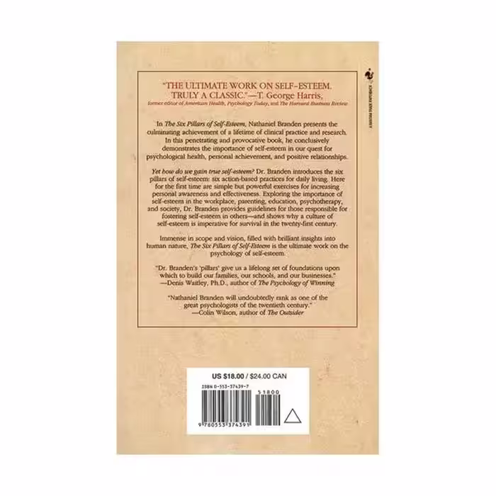 کتاب The Six Pillars Of Self Esteem اثر Nathaniel Branden انتشارات سپاهان