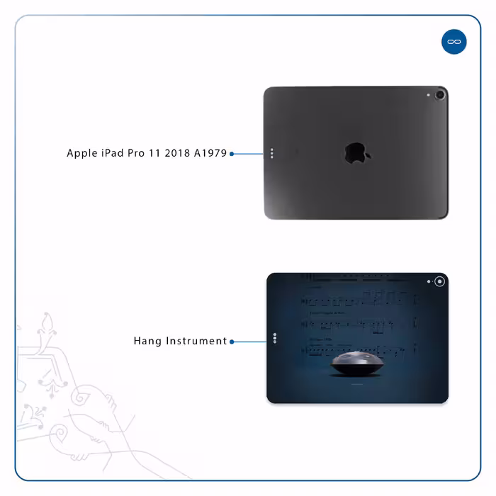 برچسب پوششی ماهوت مدل Hang Instrument مناسب برای تبلت اپل iPad Pro 11 2018 A1979
