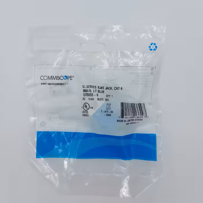 کیستون Cat6 امپ مدل 180 درجه بسته 10 عددی