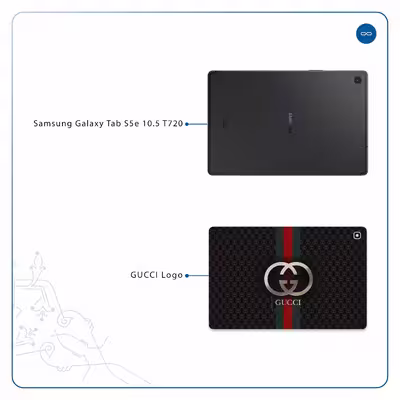 برچسب پوششی ماهوت مدل GUCCI-Logo مناسب برای تبلت سامسونگ Galaxy Tab S5e 10.5 2019 T720