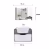 ست کابینت و روشویی آزالیا مدل میلانا60BM به همراه آینه و باکس