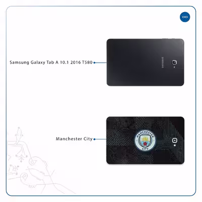 برچسب پوششی ماهوت مدل Manchester-City مناسب برای تبلت سامسونگ Galaxy Tab A 10.1 2016 T580