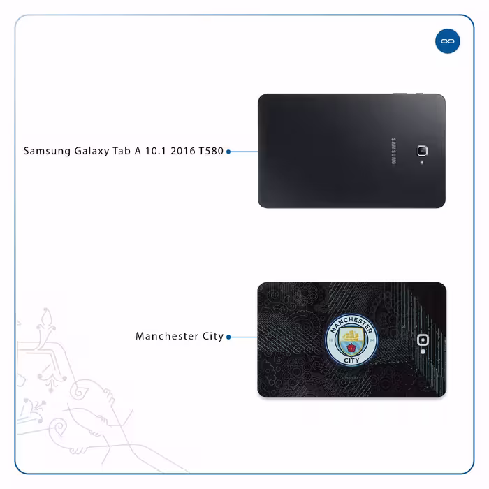 برچسب پوششی ماهوت مدل Manchester-City مناسب برای تبلت سامسونگ Galaxy Tab A 10.1 2016 T580