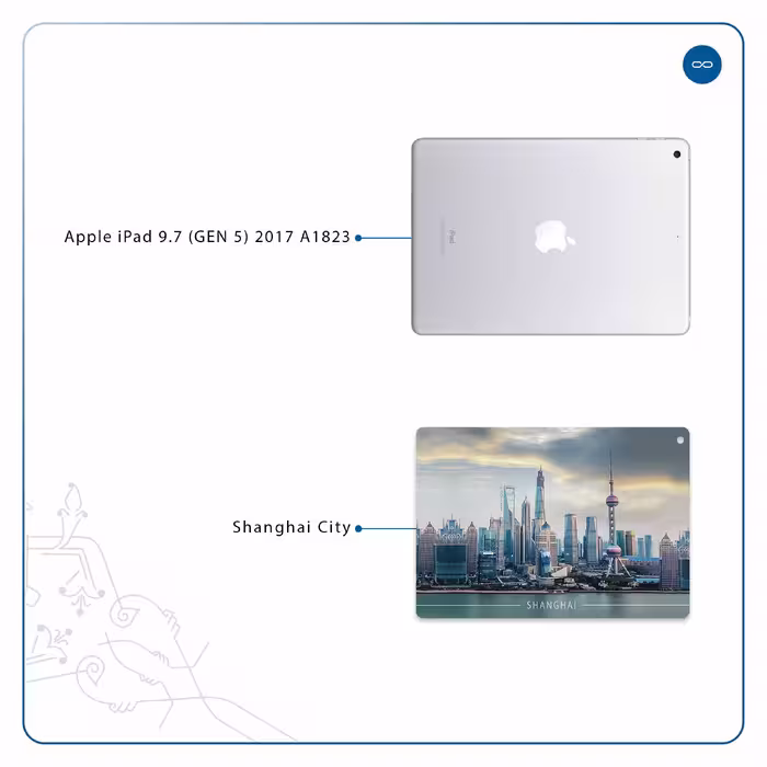 برچسب پوششی ماهوت مدل Shanghai City مناسب برای تبلت اپل iPad 9.7 (GEN 5) 2017 A1823