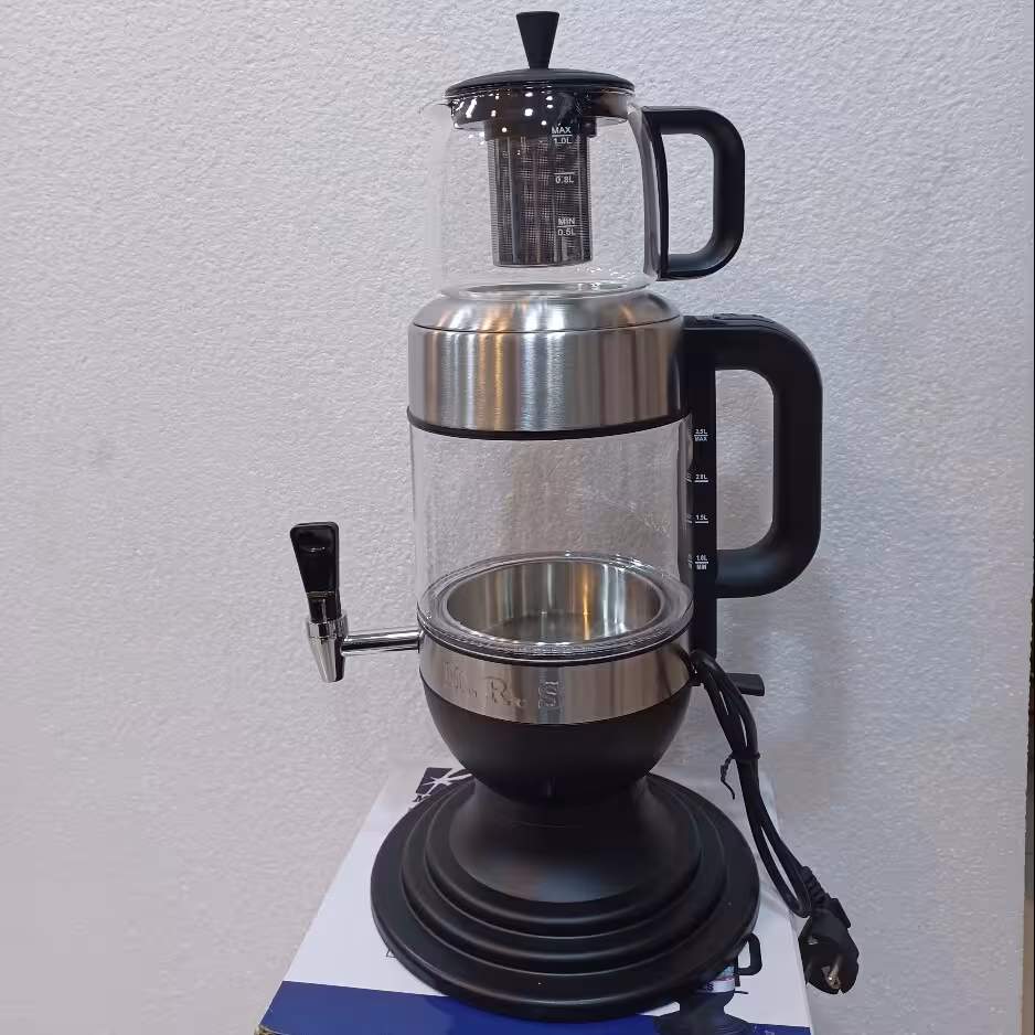 چای ساز سماوری پیرکس ام آر اسMRSاصلی مدل 18018 با ضمانت اصلی شرکت 