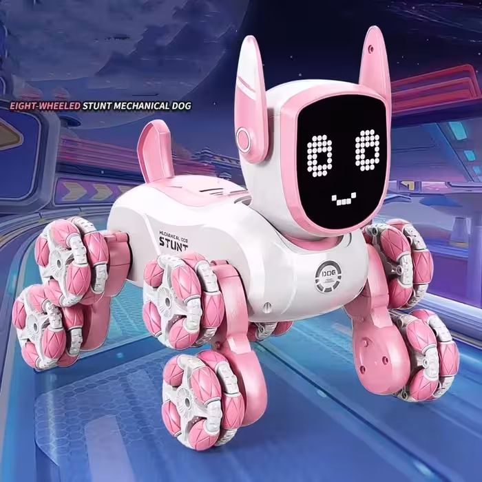 ربات اسباب بازی سگ هوشمند ایتم MD572A  Stunt Dog صورتی