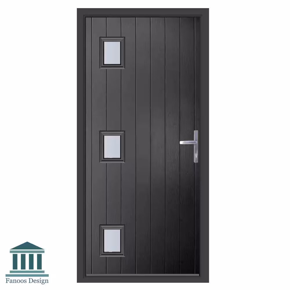 درب کلاسیک ورودی شیشه خور کد 1568