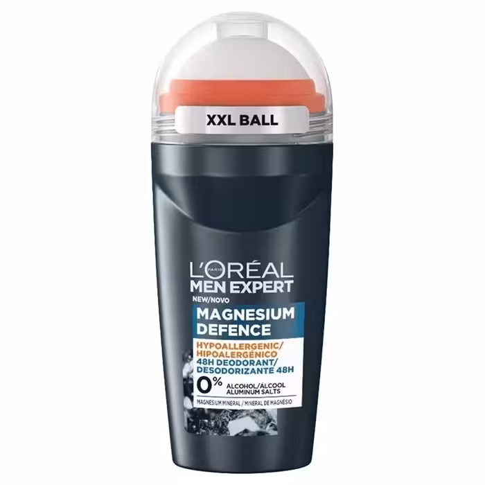 مام دئودورانت رولی مردانه لورال پاریس مدل Magnesium Defence حجم 50 میلی‌لیتر