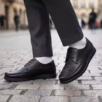 کفش چرم مردانه اسپرت کد SP013BK رنگی مشکی