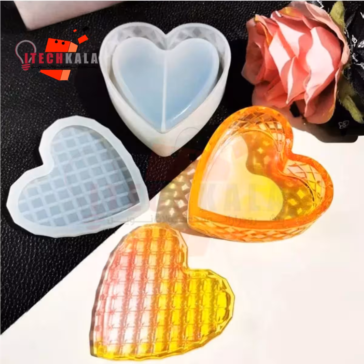 قالب سیلیکونی جا جواهراتی قلب