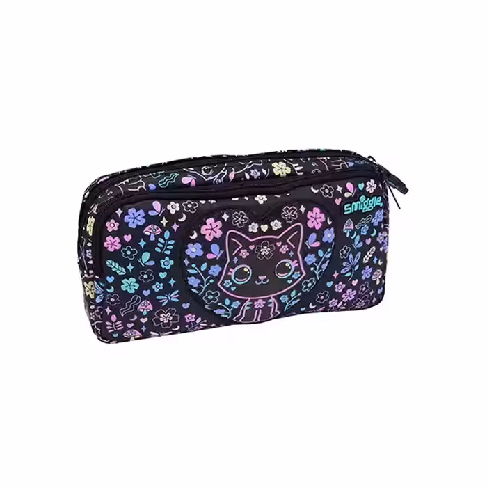 جامدادی دو زیپ اسمیگل طرح گربه سیاه